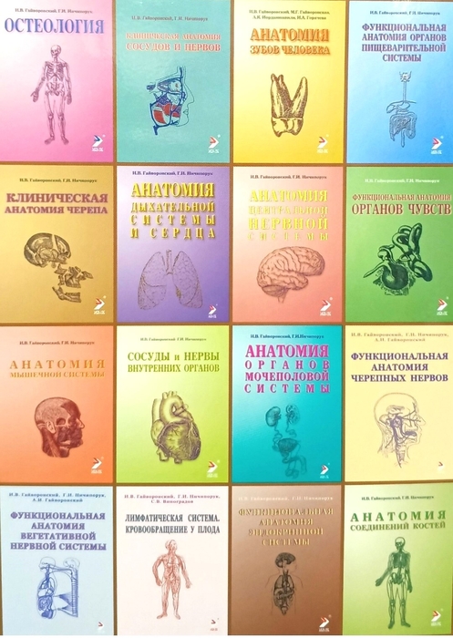 Анатомия. Гайворонский. Комплект учебных пособий. 16 шт.